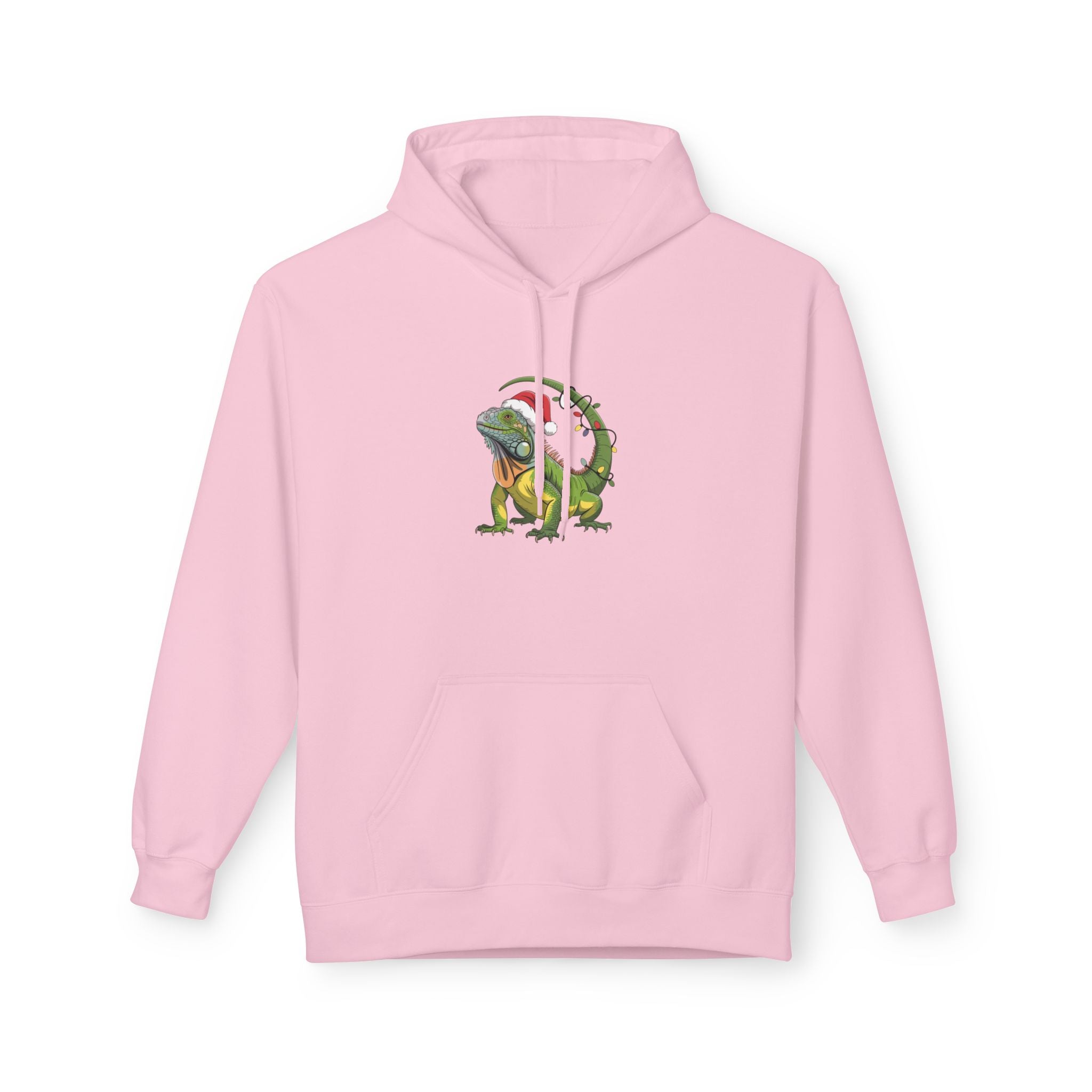 Hoodie - Iguana Wrapped in Christmas Lights Design