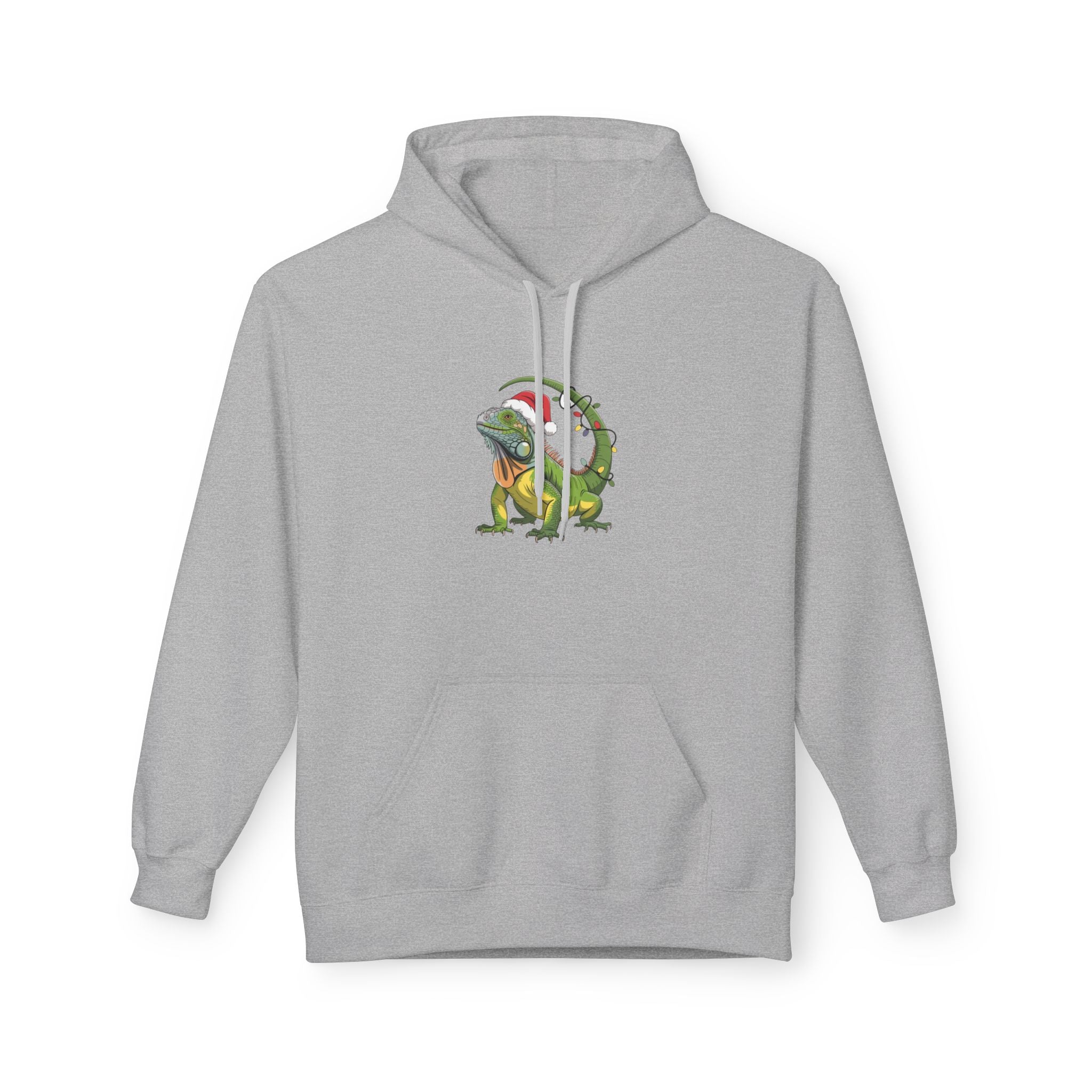 Hoodie - Iguana Wrapped in Christmas Lights Design