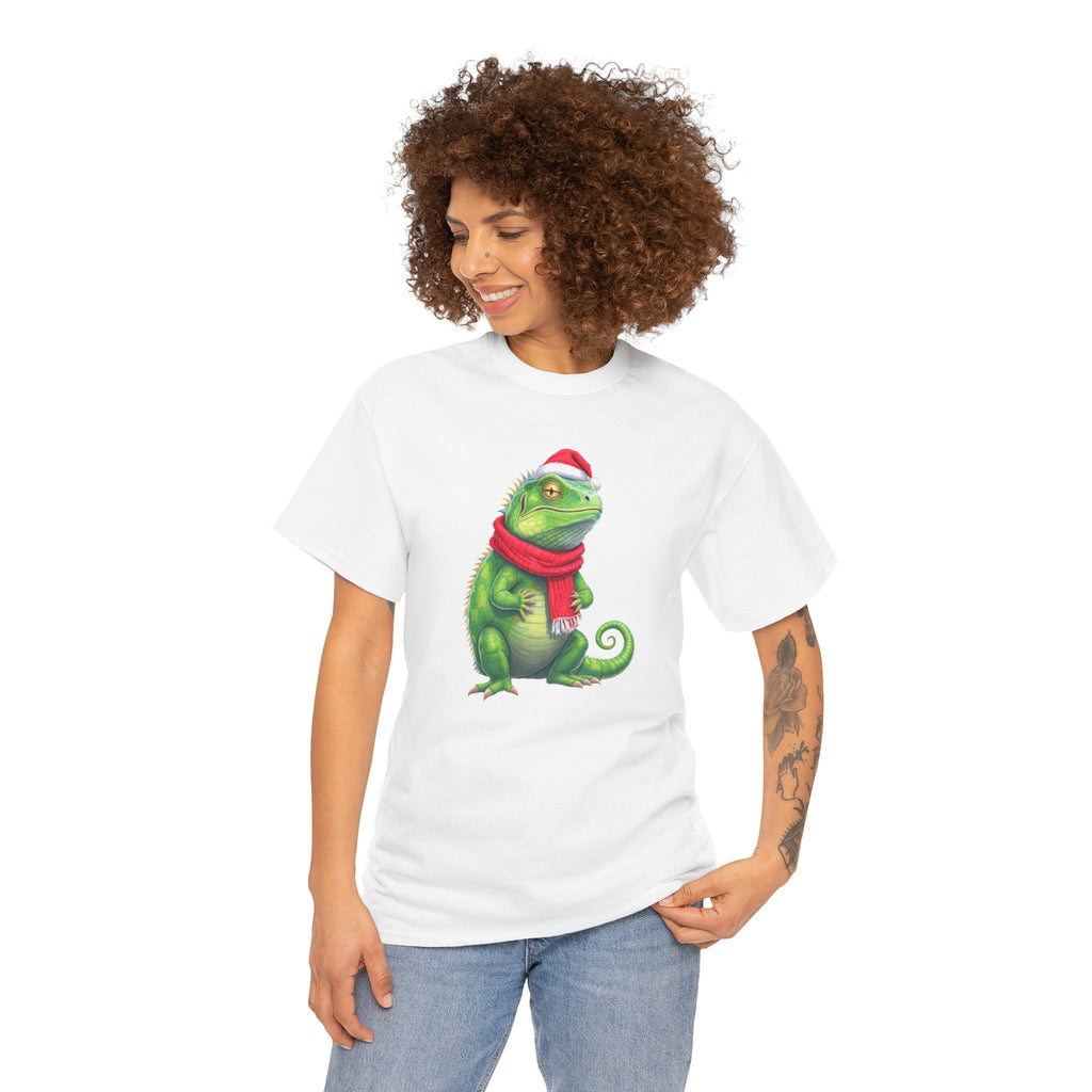 Iguana Christmas Tee — Festive Reptile Holiday Shirt