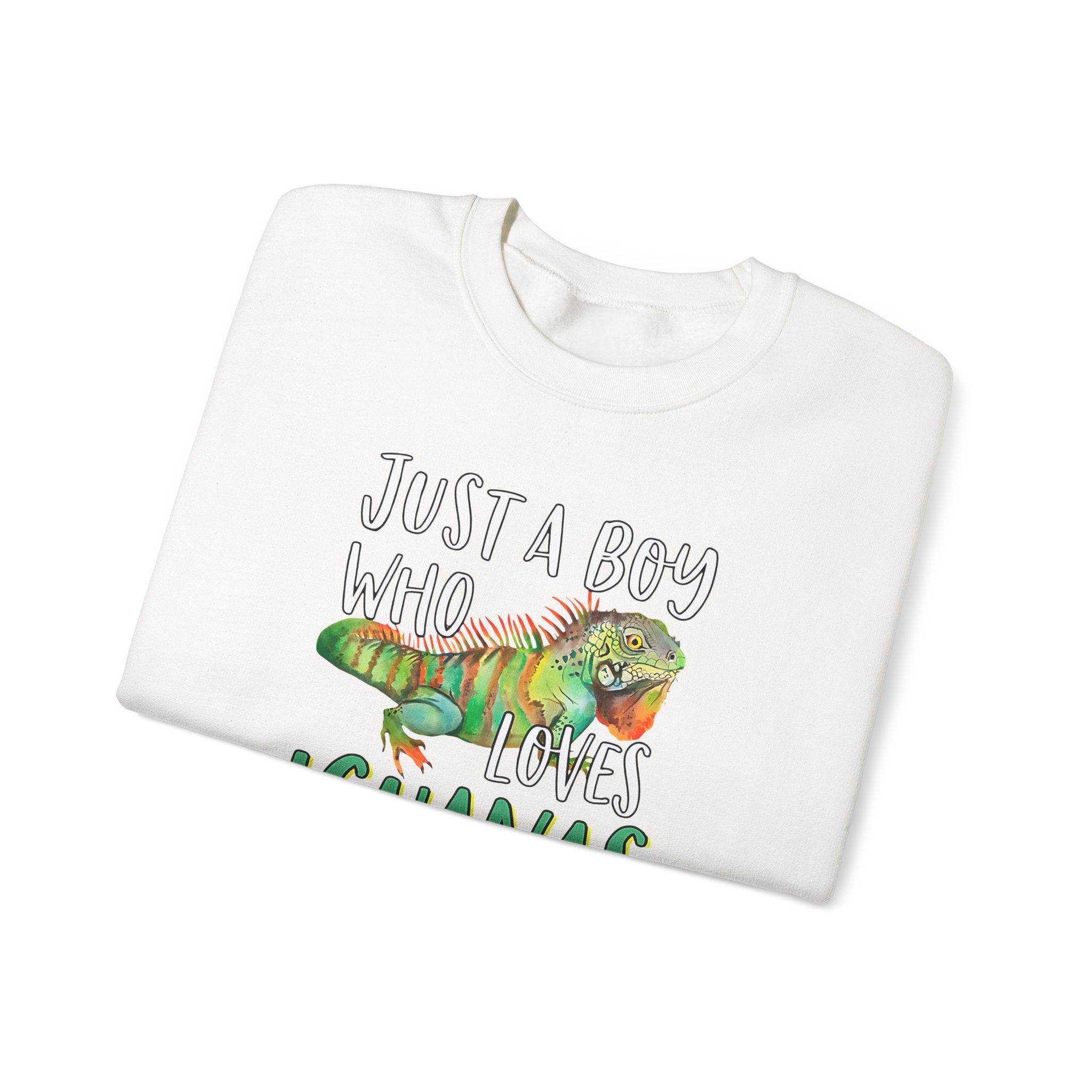 “Just A Boy Who Loves Iguanas" Sweatshirt  - Iguana Lover Sweatshirt