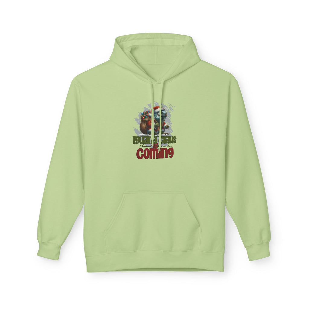 Hoodie - 'Iguana Claus is Coming' Graphic Pullover