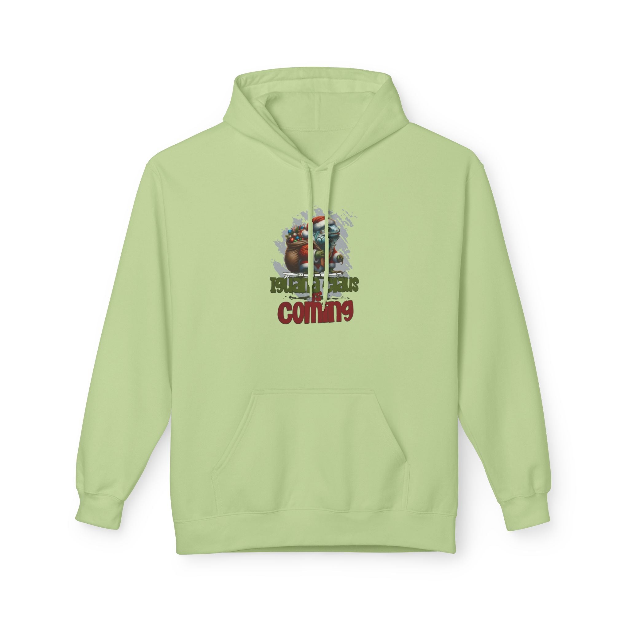 Hoodie - 'Iguana Claus is Coming' Graphic Pullover