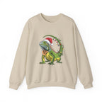 Sweatshirt - Iguana Wrapped in Christmas Lights Design