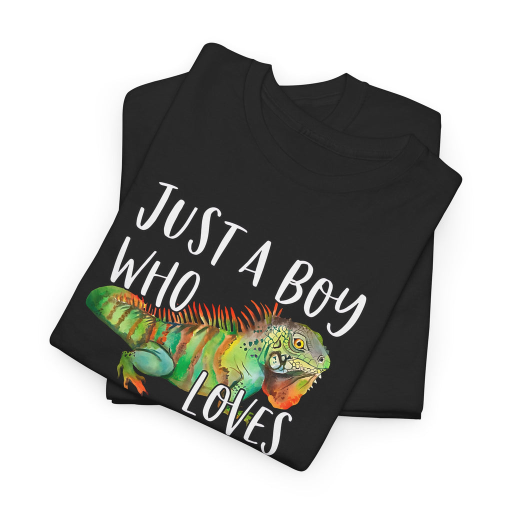 "Just A Boy Who Loves Iguanas" T-Shirt - Iguana Lover T-Shirt