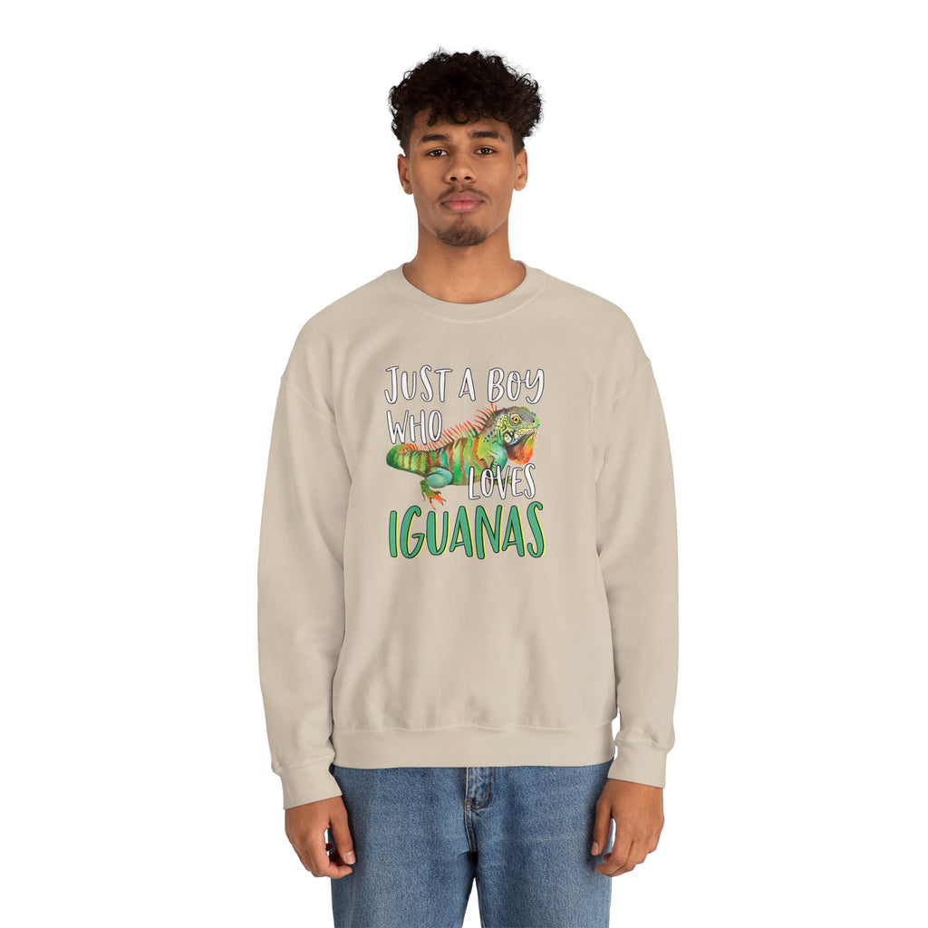 “Just A Boy Who Loves Iguanas" Sweatshirt  - Iguana Lover Sweatshirt