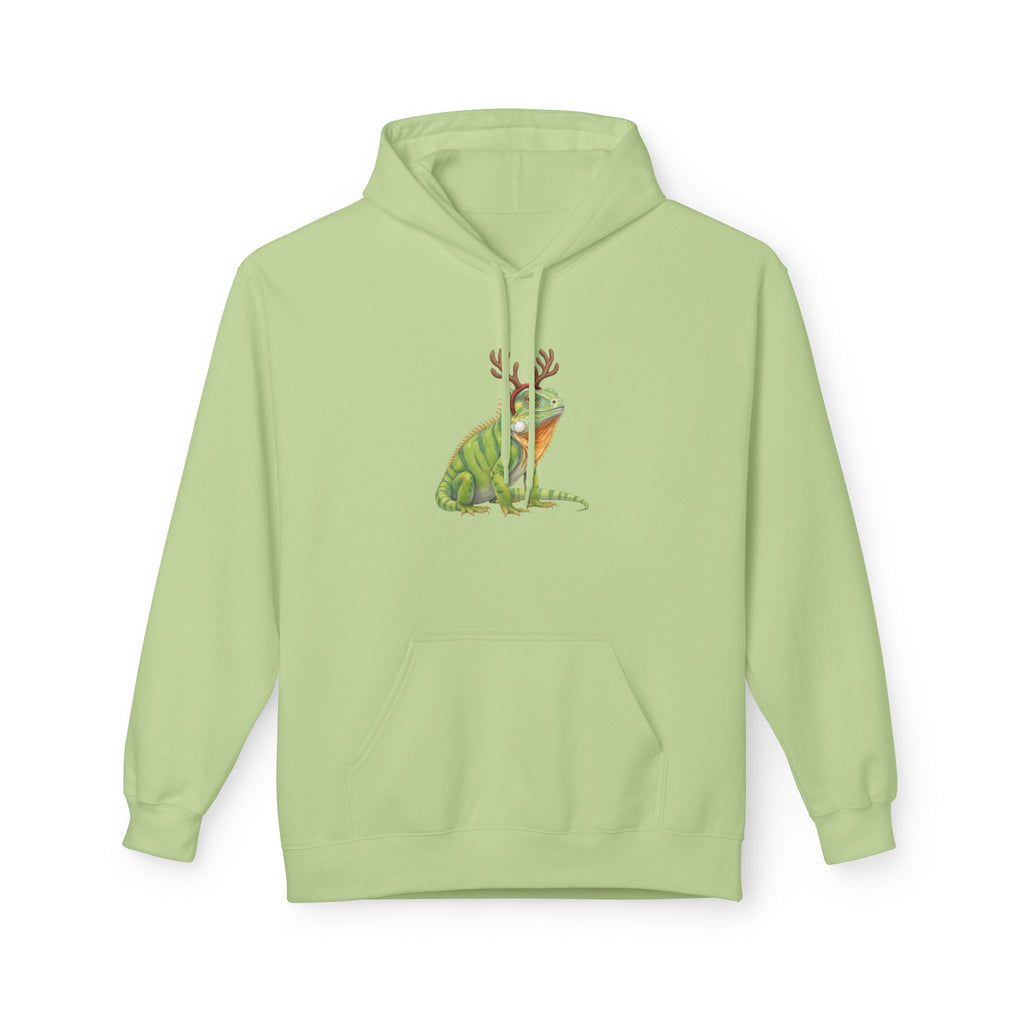 Iguana Reindeer Antlers Hoodie