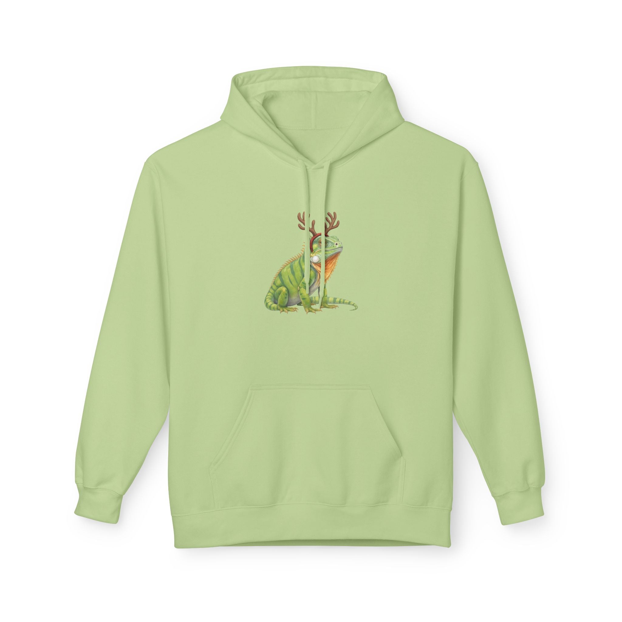 Iguana Reindeer Antlers Hoodie