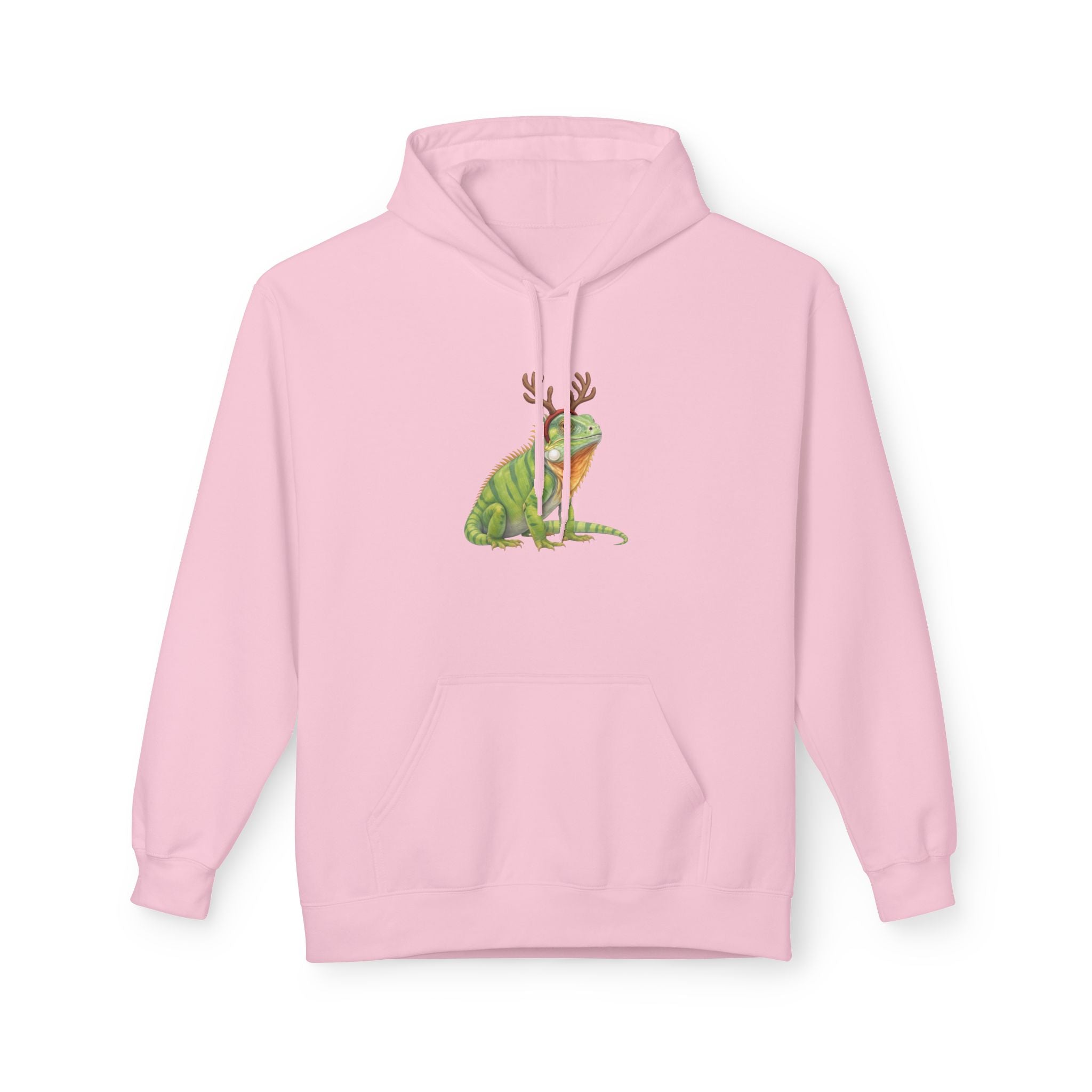 Iguana Reindeer Antlers Hoodie