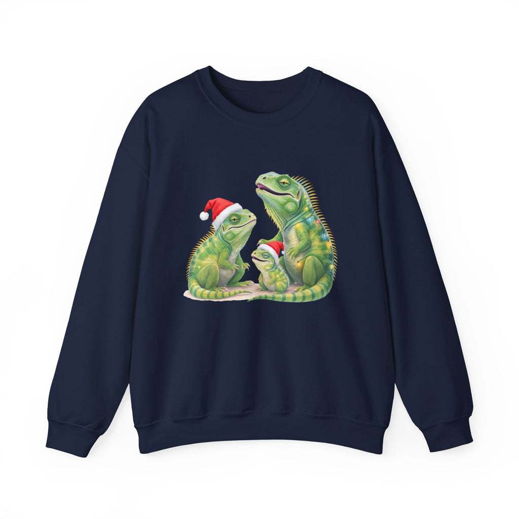 Iguana Family Christmas Sweatshirt — Reptile Lover Holiday Sweatshirt