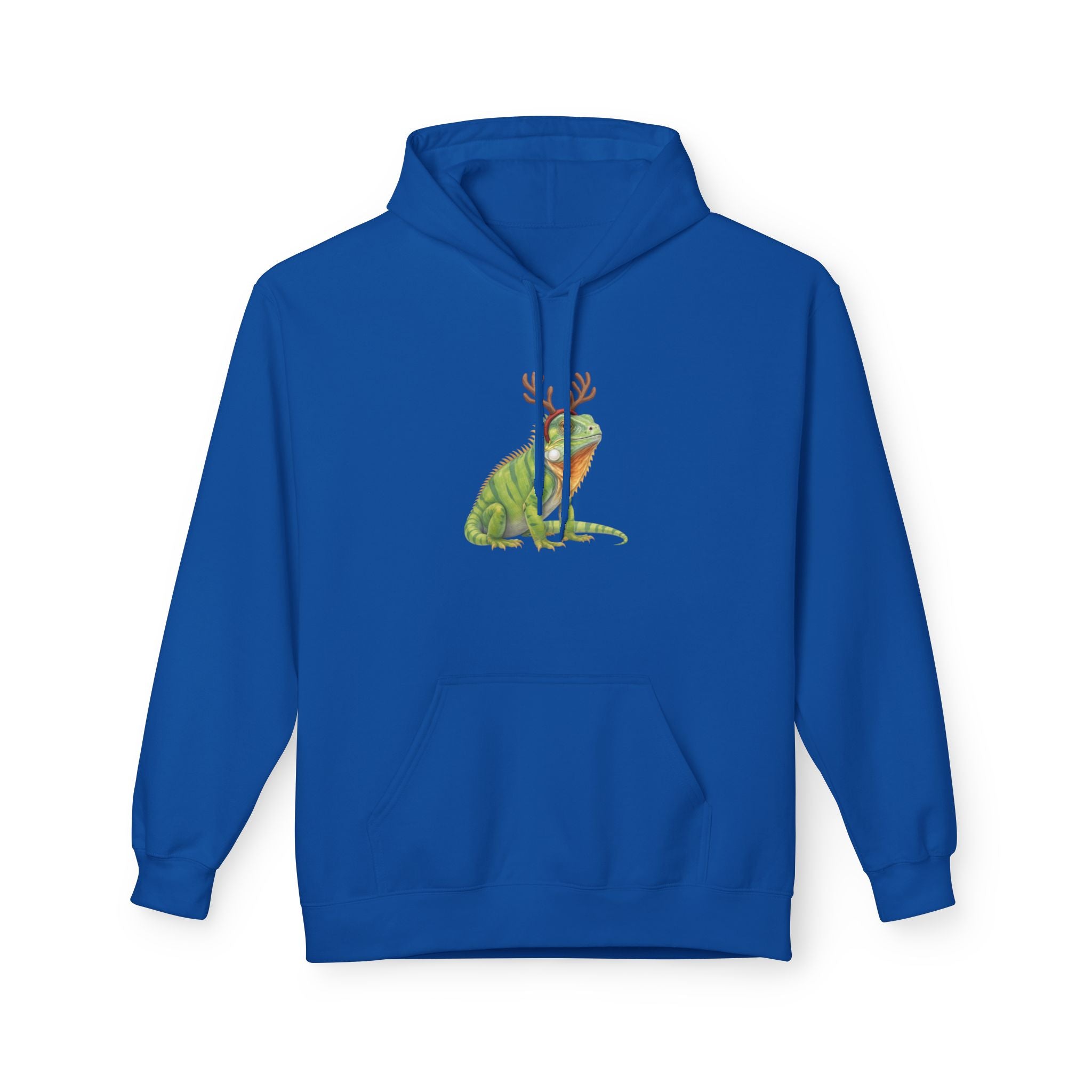 Iguana Reindeer Antlers Hoodie