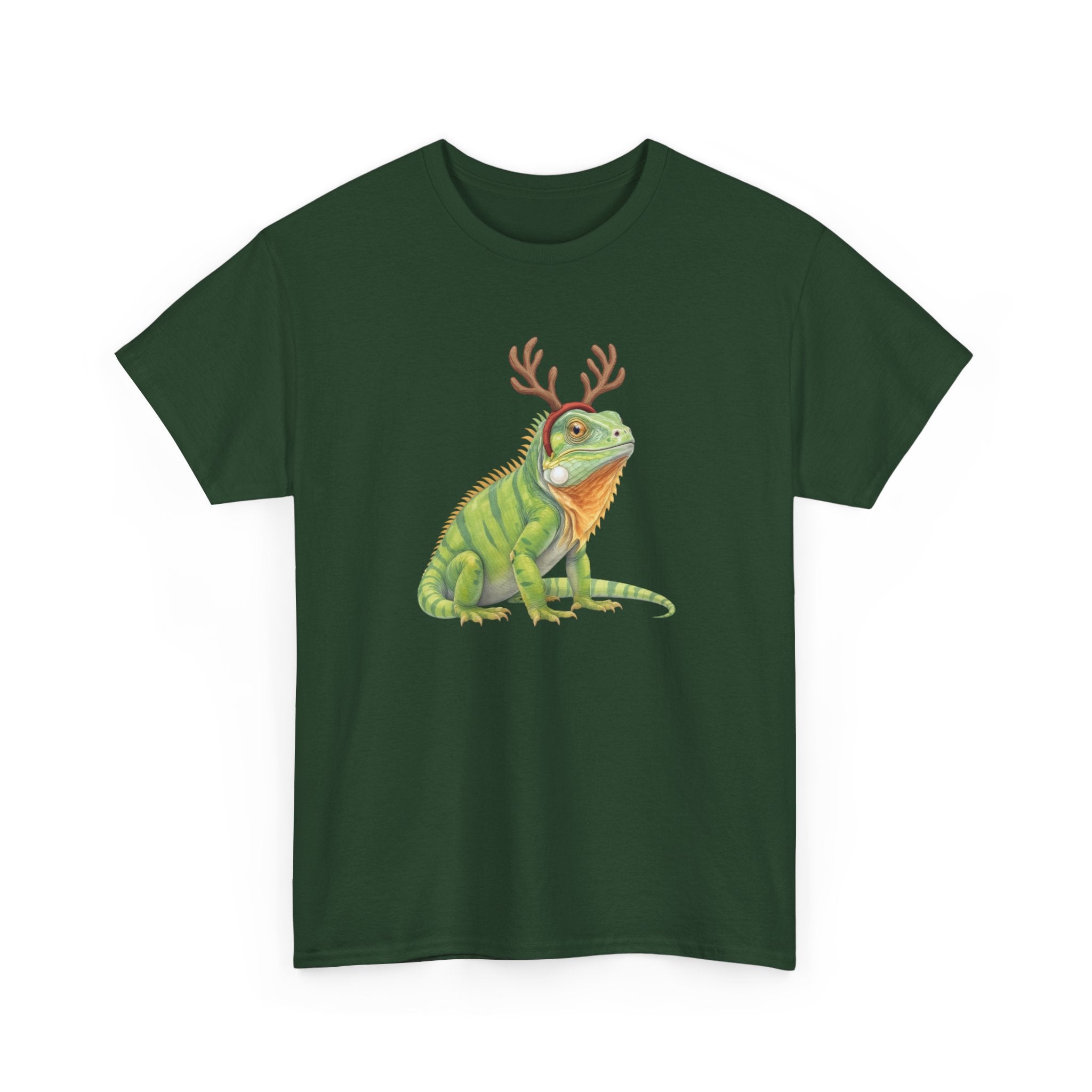 Iguana Reindeer Antlers Tee